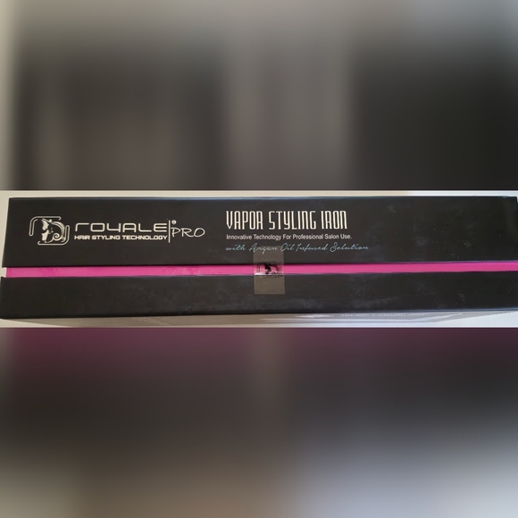 NIB-Royale Ceramic Vapor Styling FlatIron, Argan Infusion Oil, Shoe Holder-SET - Picture 8 of 14